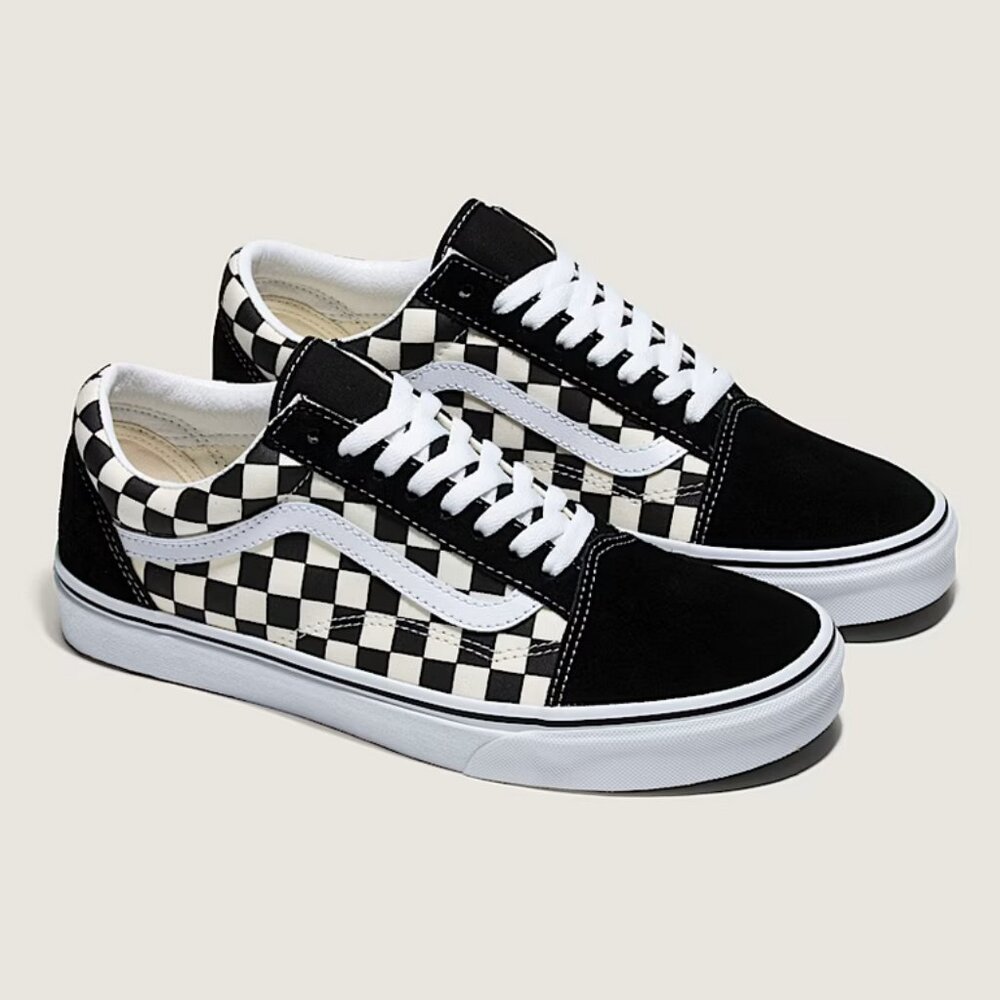 VANS Old Skool Checkerboard Sneaker Shoe, Lace Up, Mens 6.5 Womens 8, NEW IN BOX
